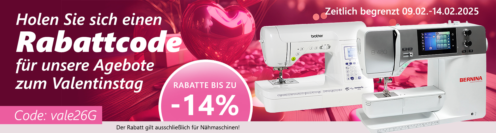 14% Rabatt - Valentinstag 2026