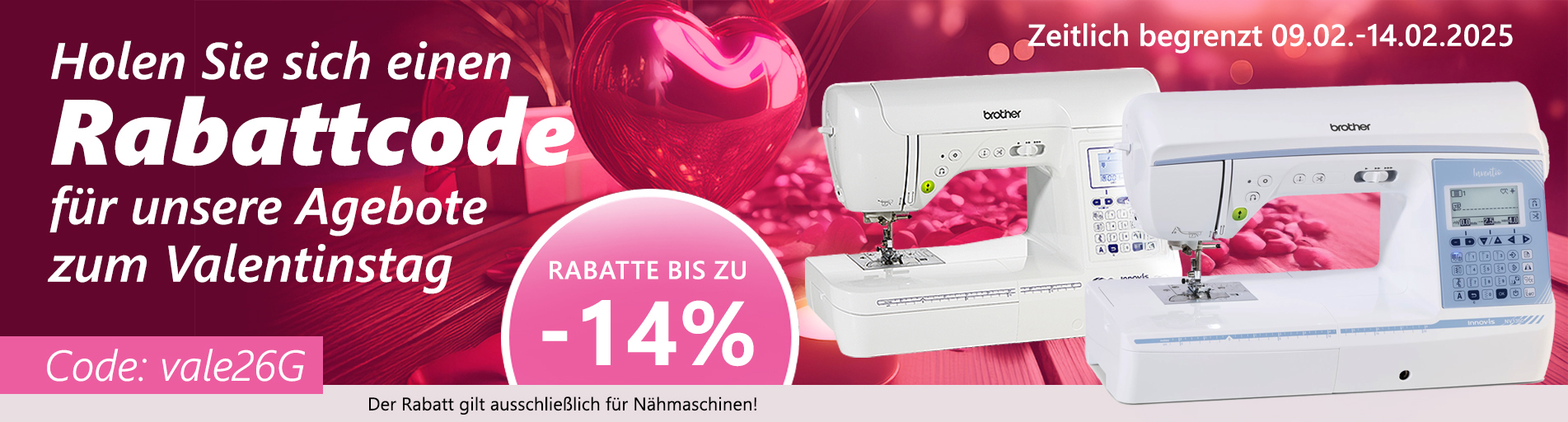 14% Rabatt - Valentinstag 2026