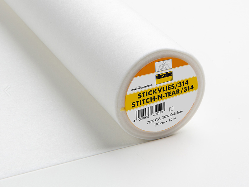 Stickvlies, Stickereien und Applikationen, Meterware