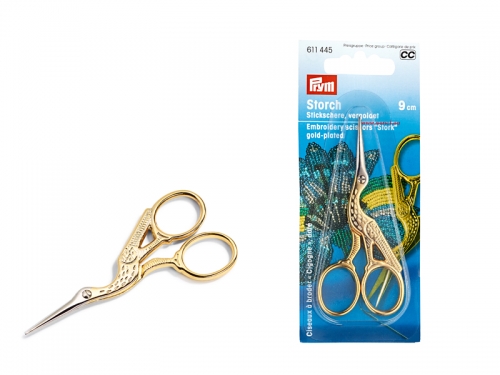 Prym Stickschere Storch 9 cm goldfarben611445