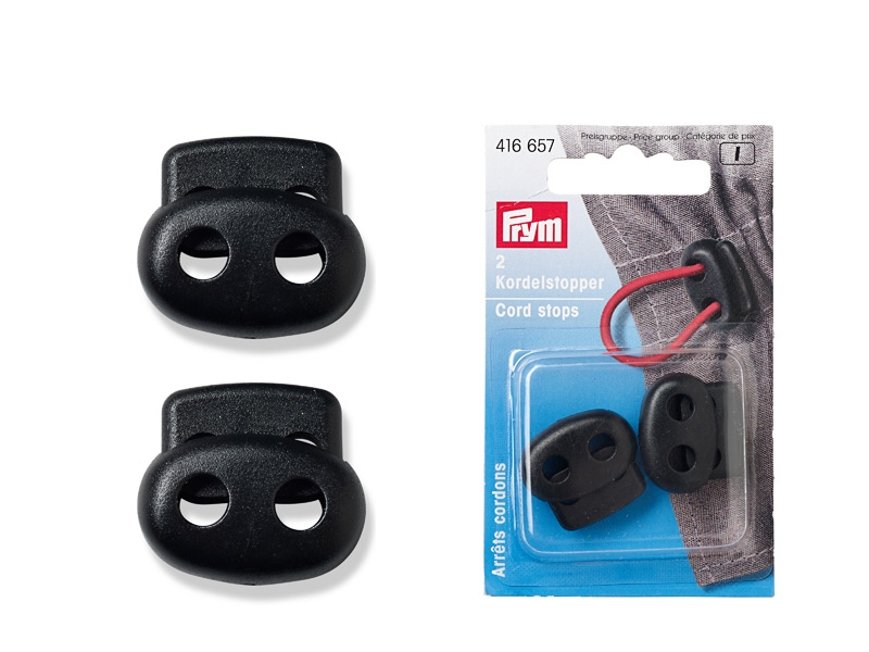 Kordelstopper, klein, 2-Loch / 416657