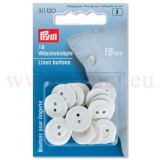 Prym Wscheknpfe Kunststoff Flach Wei 15mm