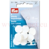 Prym Wsche-Doppelknpfe Kunststoff Wei 17mm / 311194