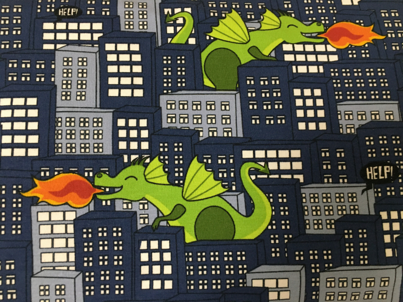 Kinder-Baumwoll-Jersey Drache