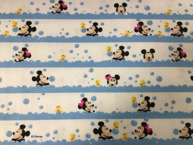 Baumwoll-Druck Mickey & Minnie Mouse