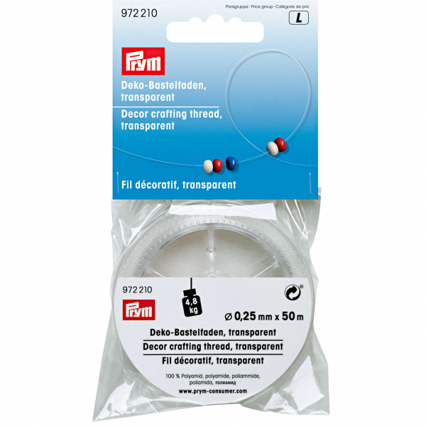 Prym Deko-Bastelfaden 0,25mm, transparent 972210