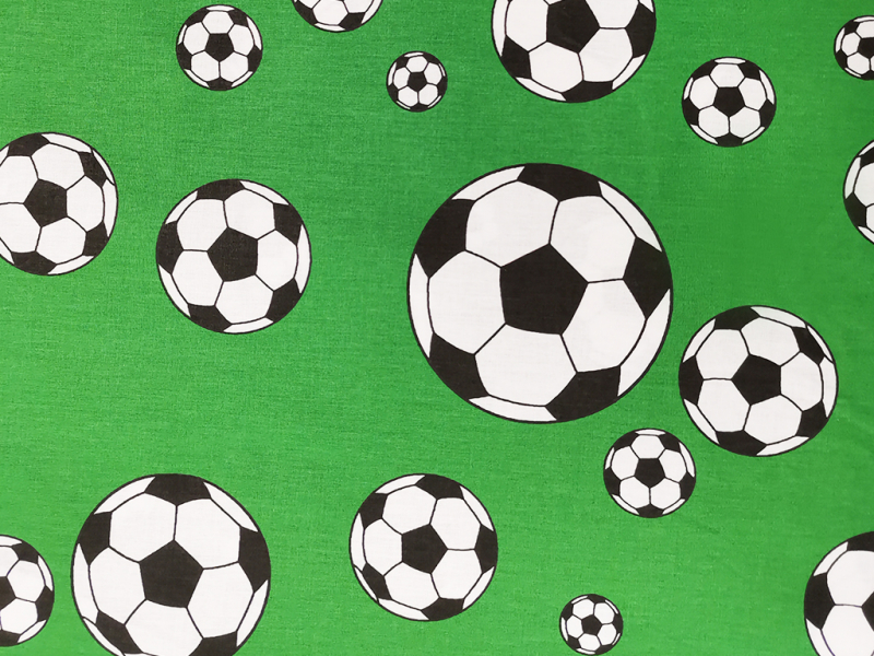 Baumwoll-Druck / Fuball (grn)