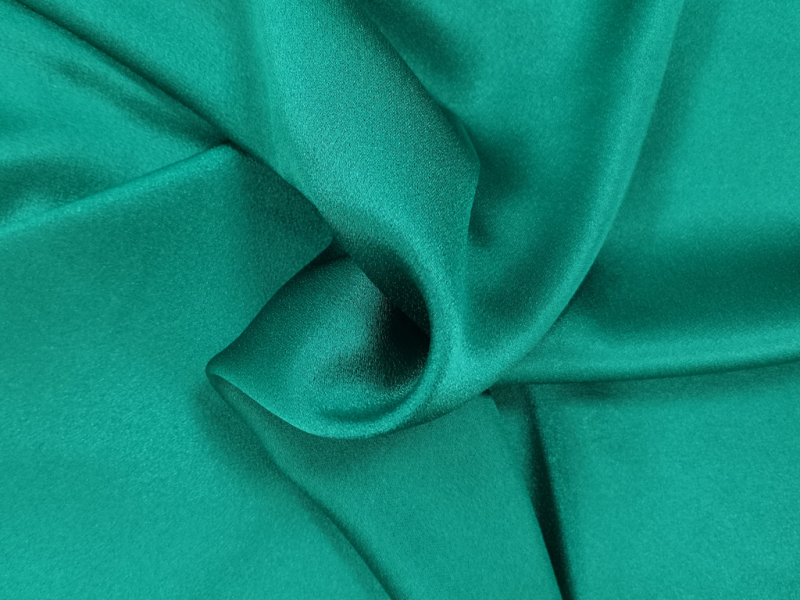 Krepp Satin Stoff grne Farbtne