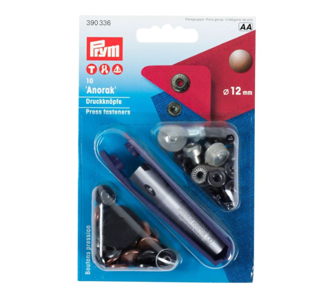Prym Druckknpfe Anorak 12mm Altkupfer / 390336