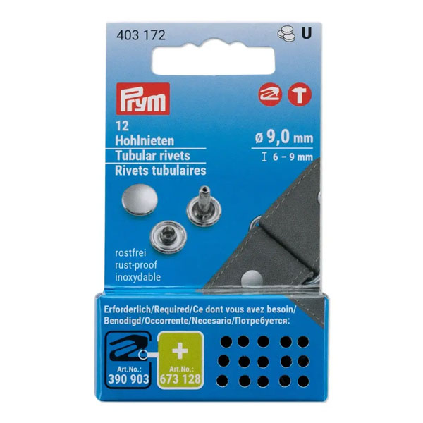 Prym Hohlnieten, 6-9mm, silberfarbig, 12 Stck