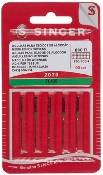 Singer Original Nhmaschinen Nadeln 2020 Strke 70/09 fr gewebte Stoffe 130/705