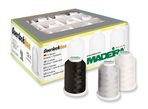 Madeira Overlockbox 3+1 Black & White / Nr. 9200