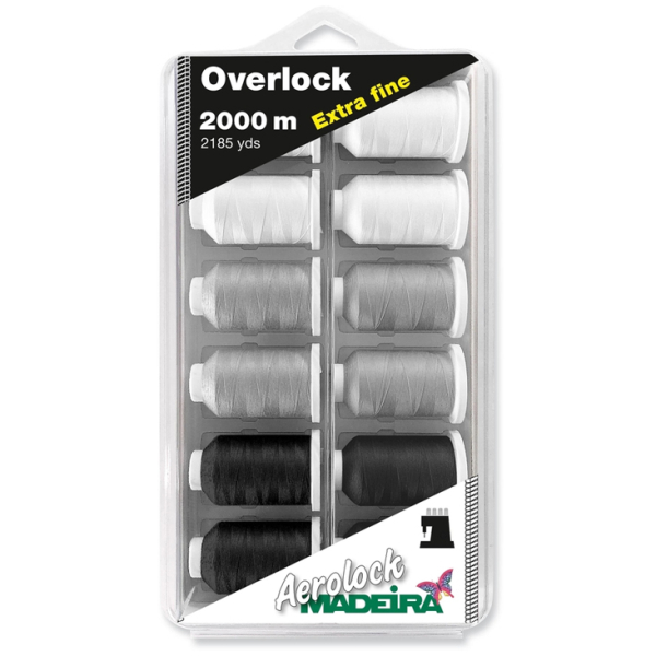 Madeira Aerolock 180 Blister Box B & W / Nr. 8090