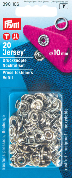 Prym Druckknpfe Jersey offen Nachfllset 10mm silber / 390106