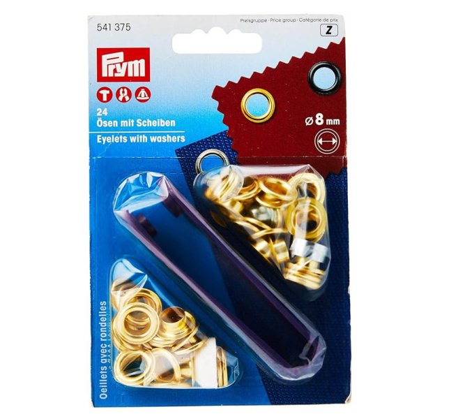 Prym sen 8 mm innen  goldfarbig / 541375