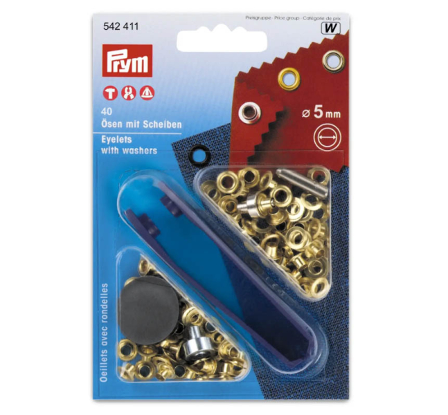 Prym sen 5 mm Innen  Goldfarbig / 542411