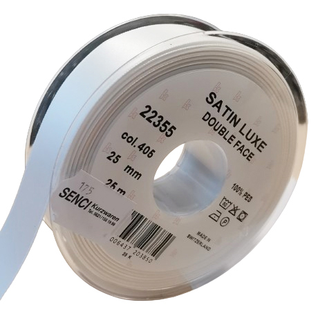 Satinband Double Face 25mm / Rolle 25m