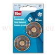 PRym Annhdruckknpfe Messing 30mm Altmessing
