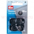 Prym Jackenknpfe Kunststoff Schwarz 20mm