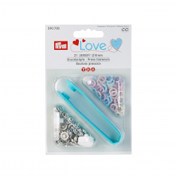 Druckknpfe Jersey, Prym Love, 8mm, rosa/hellblau/perle / 390700