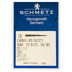SCHMETZ 10 Nadeln für Blindstichmaschinen NM 70 / 29-CB / NC 100-22